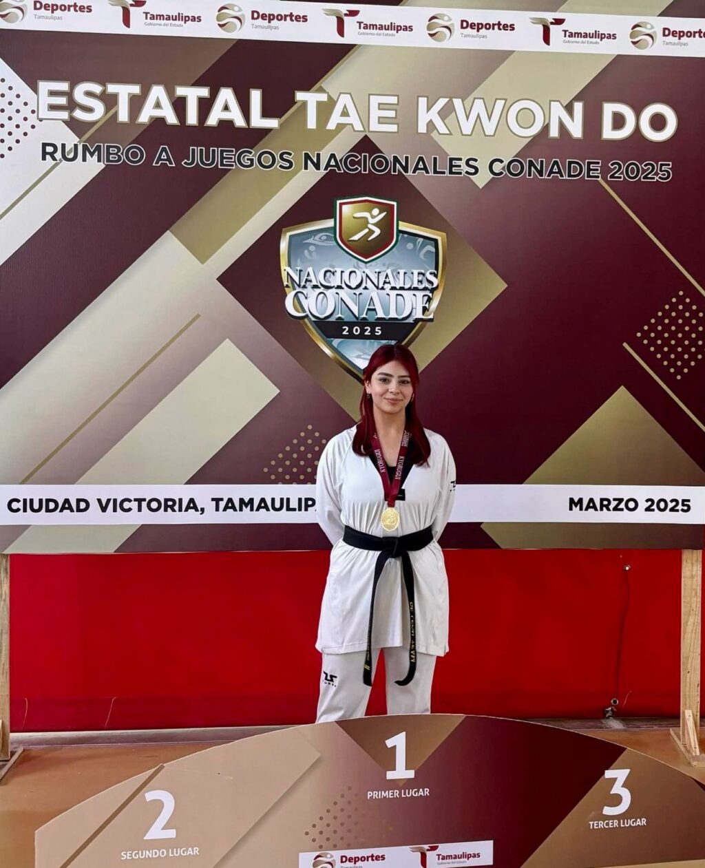 Alumna de la UAT se clasifica en primer lugar al nacional de la CONADE en Taekwondo